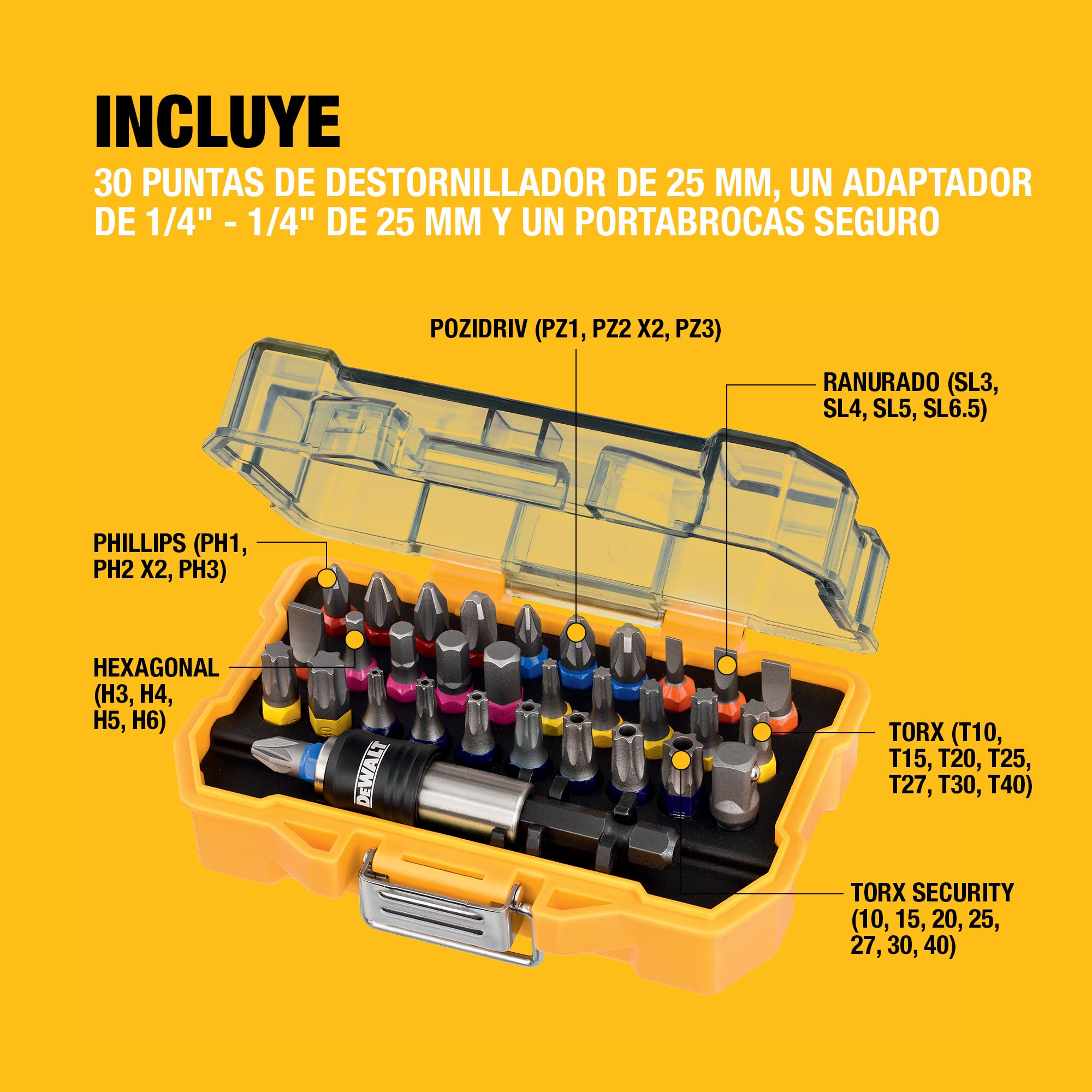 dewalt-dt7969-qz-juego-de-32-puntas-de-atornillar-25mm-en-estuche-tough-case-xs image 8