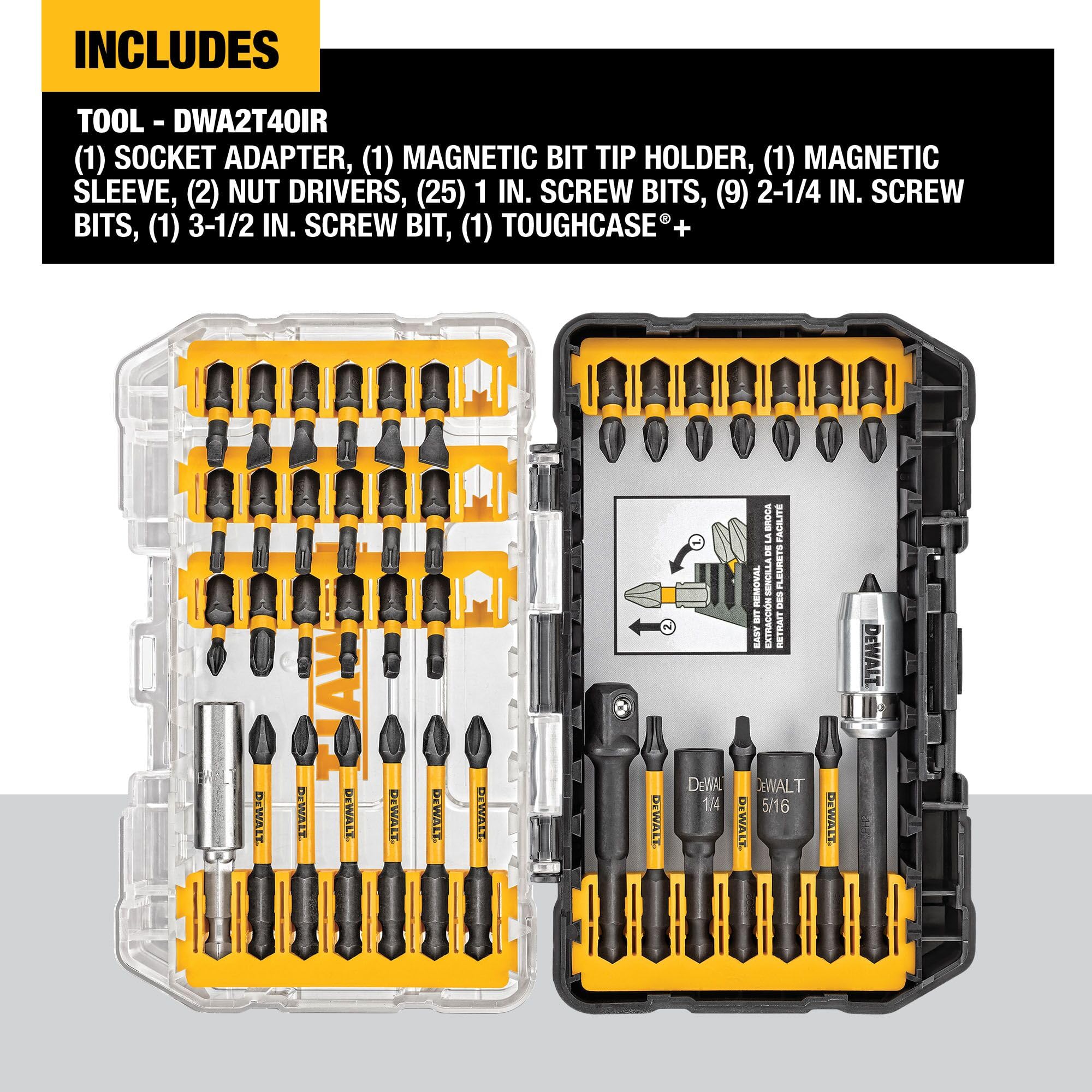 dewalt-dwa2t40ir-juego-de-puntas-de-atornillado-impact-ready-flextorq-40-piezas image 2