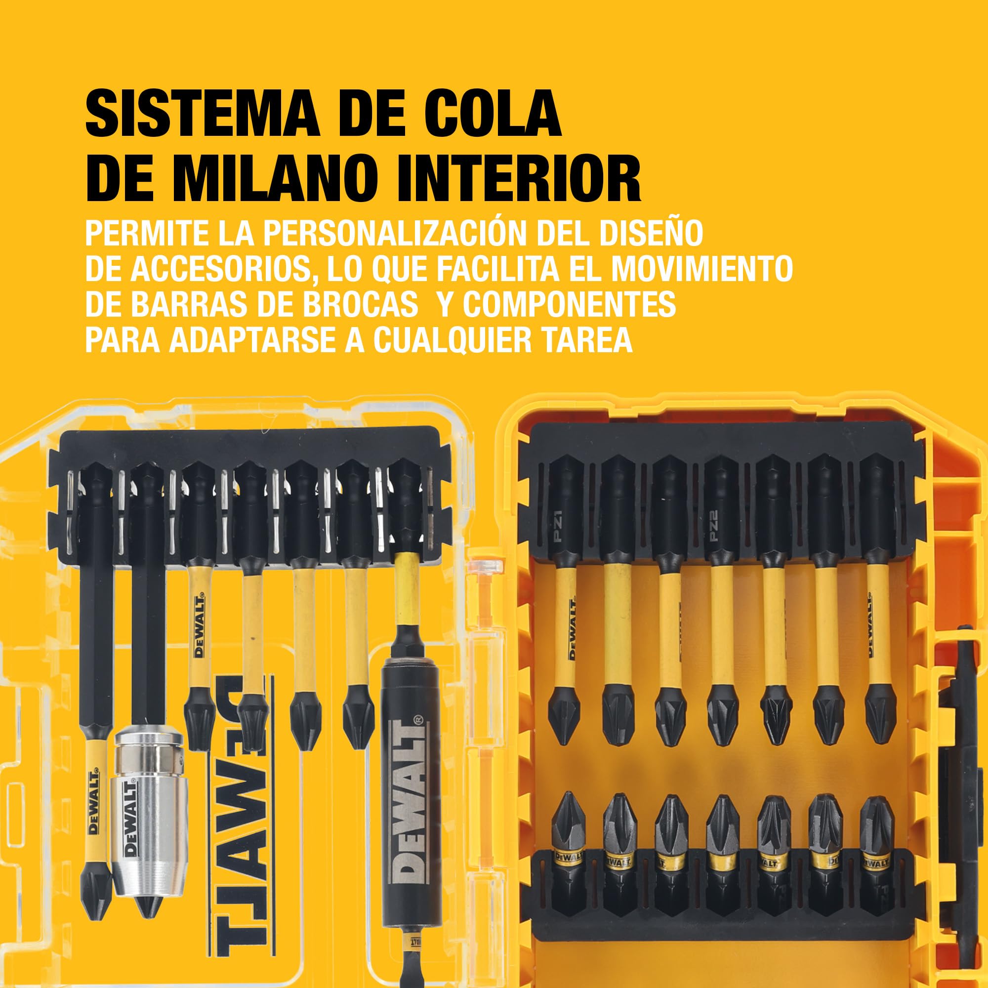 dewalt-juego-de-puntas-atornillar-extreme-flextorq-37-piezas-dt70731t-qz-con-alm image 6
