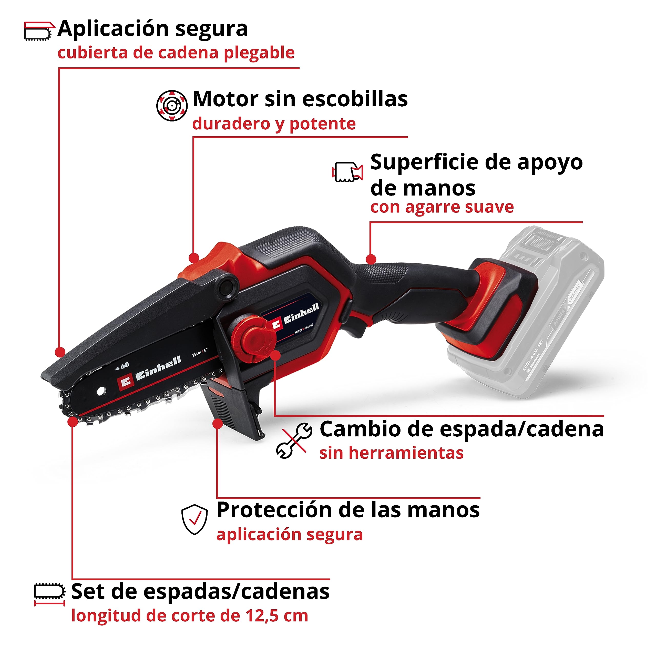 einhell-motosierra-de-poda-ge-ps-18-15-li-bl-solo-power-x-change-18v-sin-escobil image 3