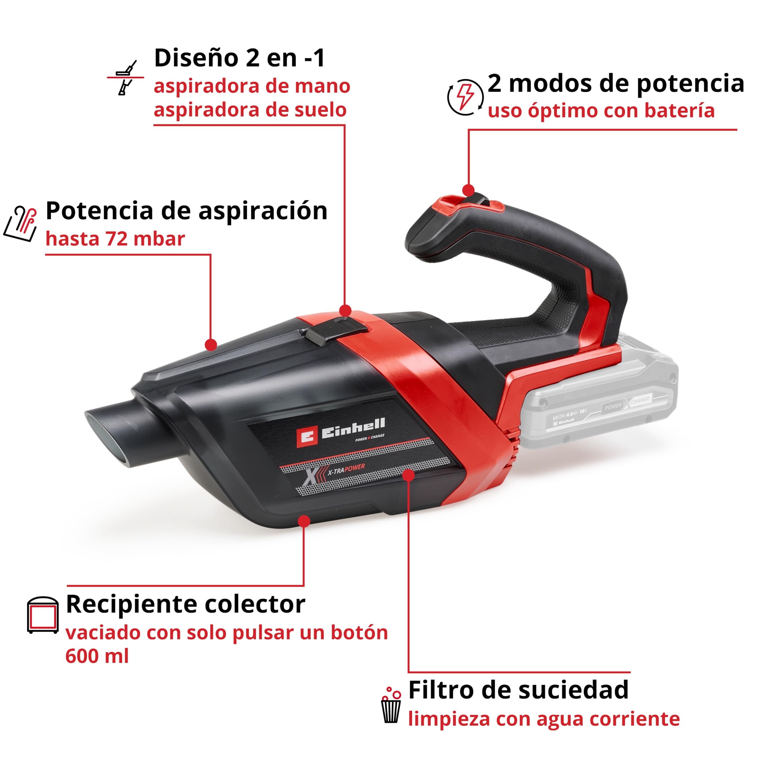 einhell-te-hv-18-06-li-solo-aspirador-de-mano-inal-mbrico-18v-power-x-change-72- image 3