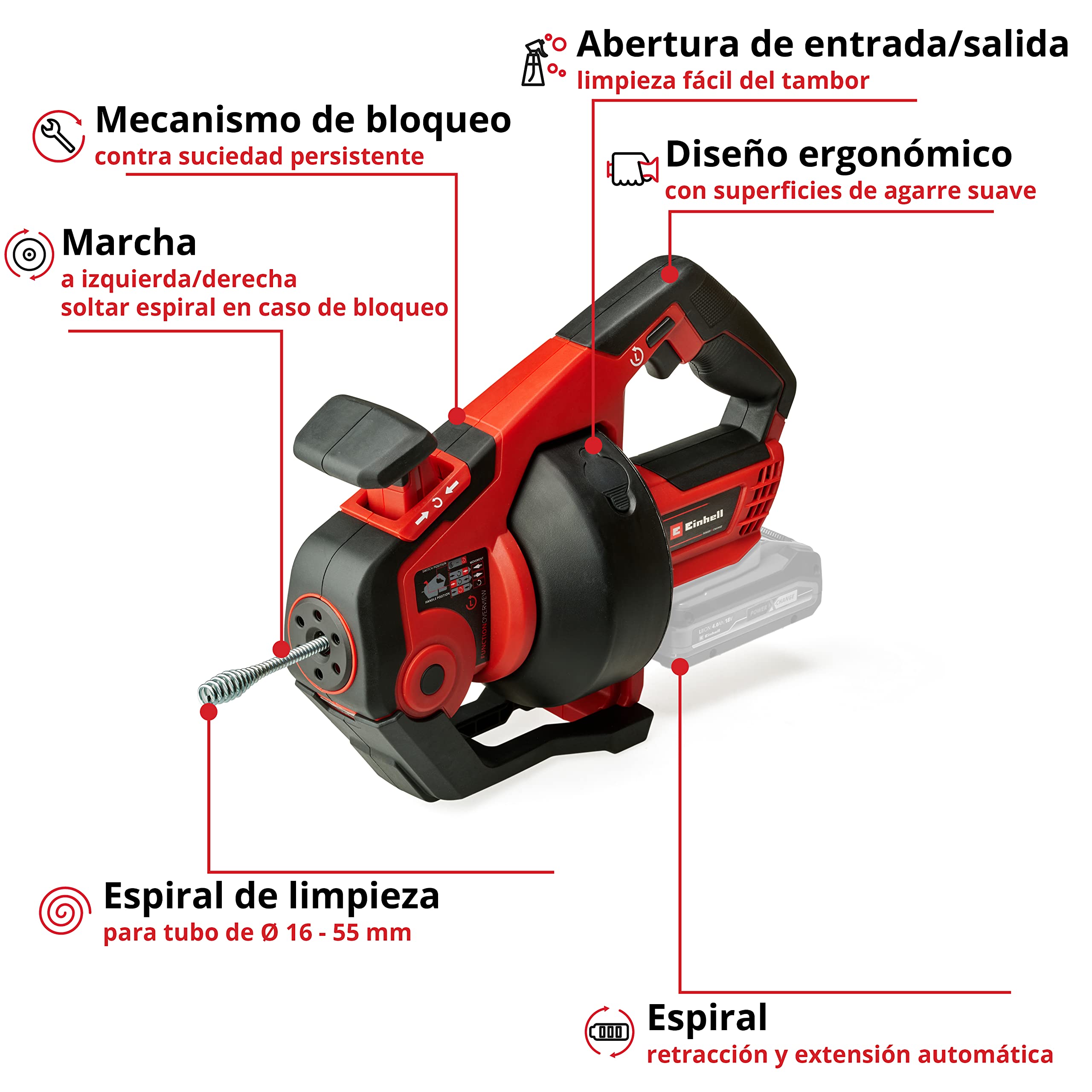 einhell-te-da-18-760-li-solo-limpiador-de-tubos-a-bater-a-18v-pxc image 3
