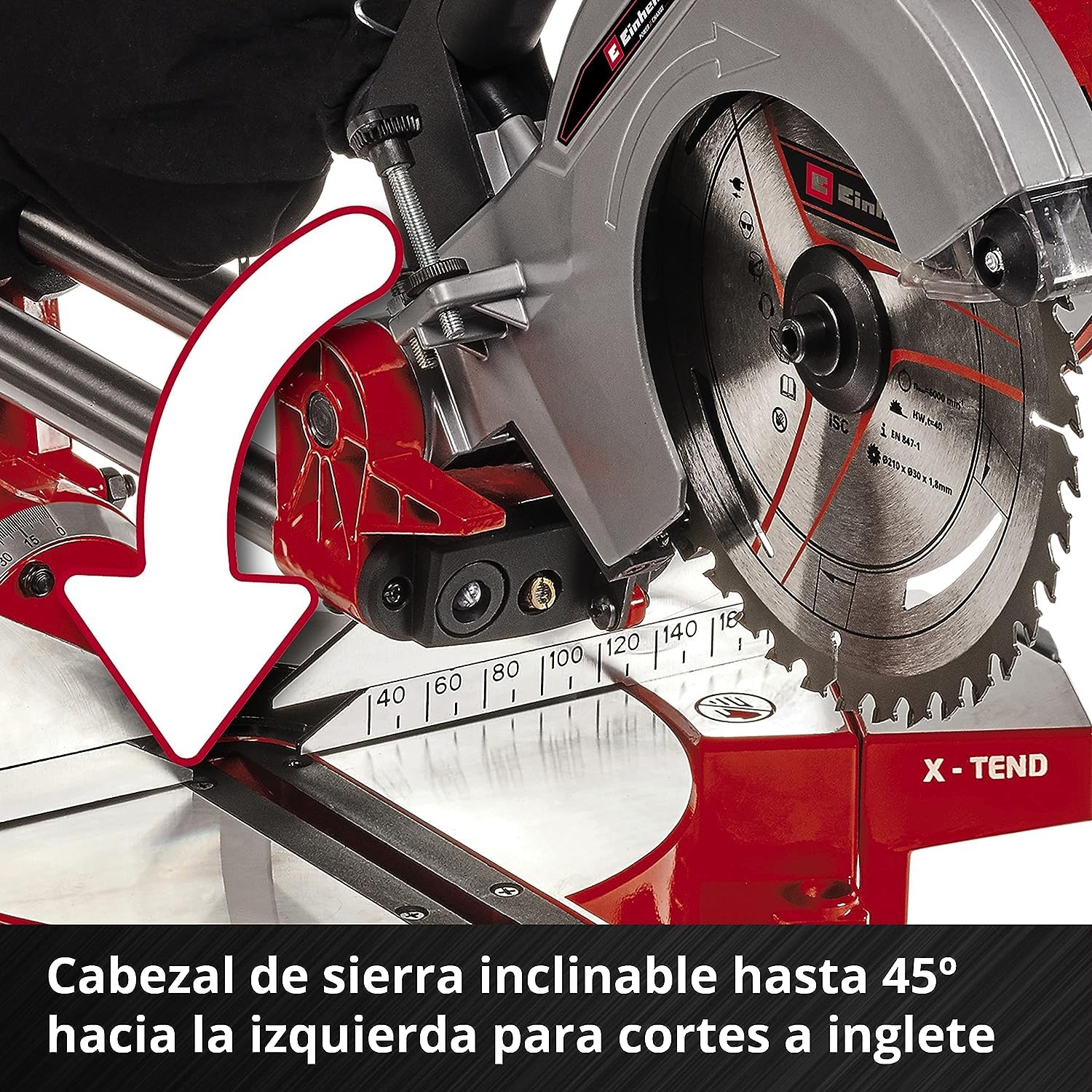 einhell-te-sm-36-210-li-solo-ingletadora-telesc-pica-36v-power-x-change image 7