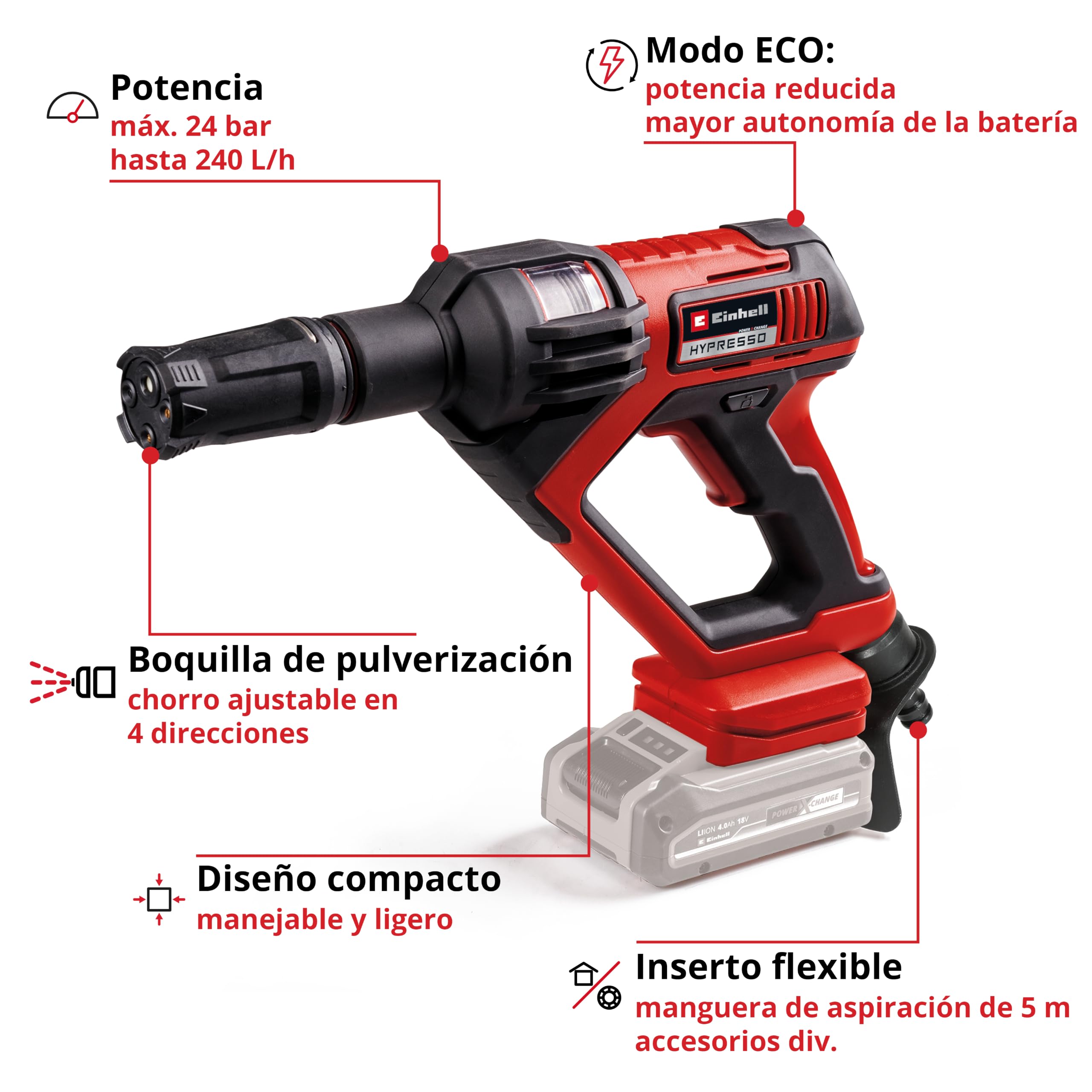 einhell-hypresso-18-24-1-pistola-limpiadora-a-presi-n-a-bater-a-18v-power-x-chan image 3