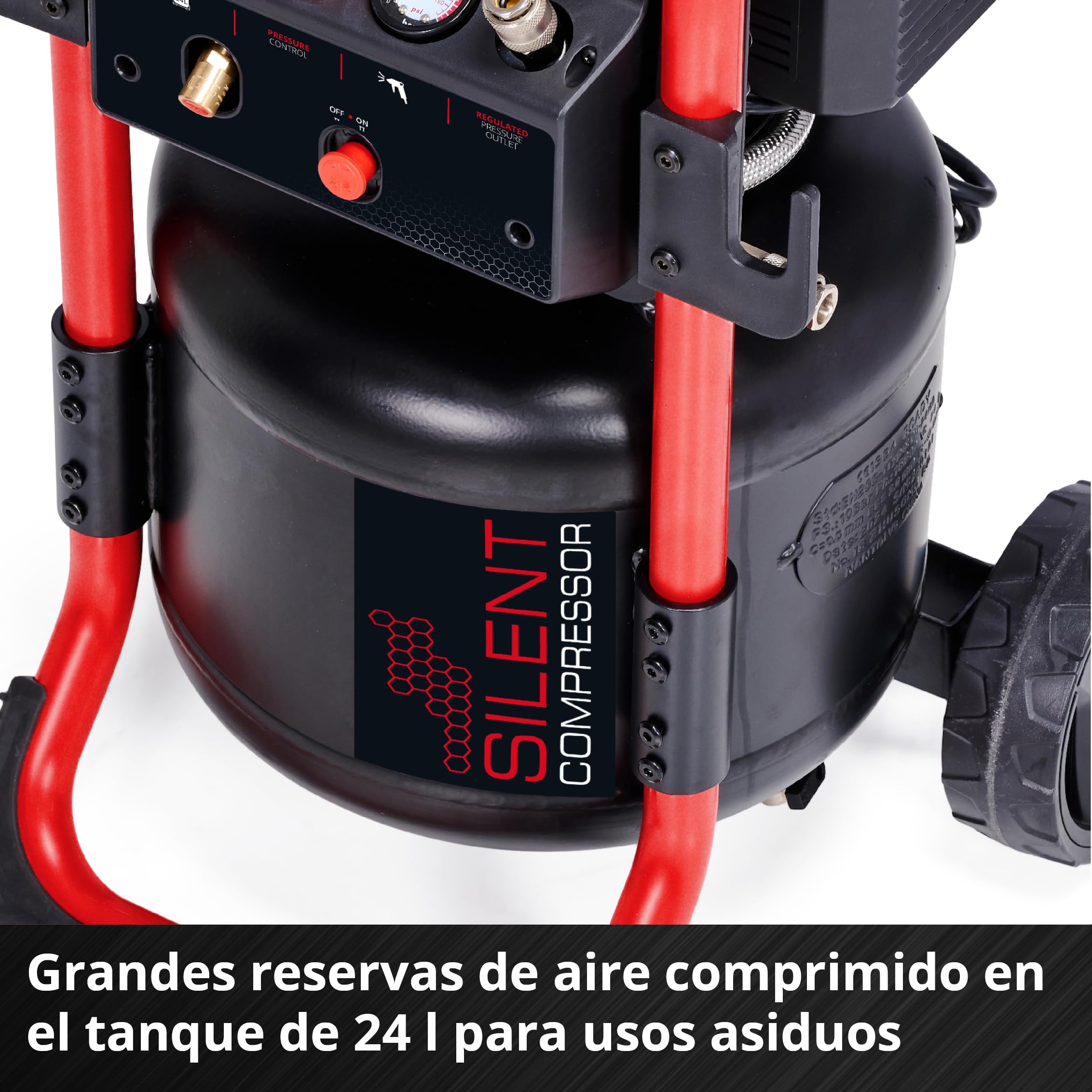 einhell-compresor-silencioso-te-ac-240-24-silent-1500-w-10-bar-24-l-sin-aceite-2 image 4