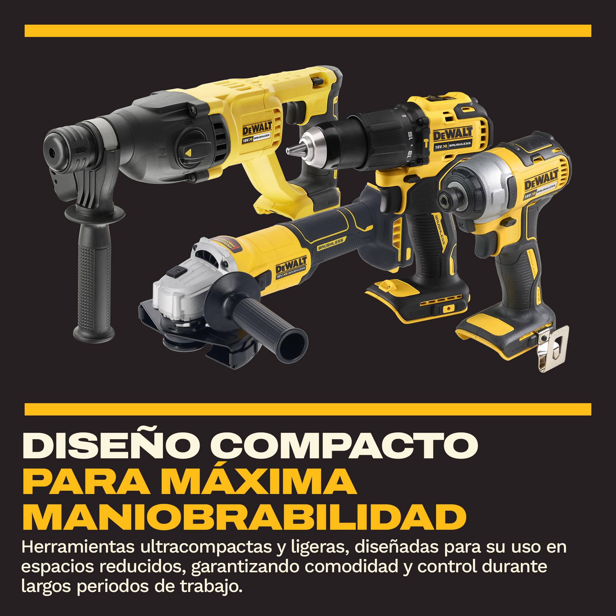 dewalt-kit-combo-18v-de-4-herramientas-dck424m3-qw-con-3-bater-as-de-4ah-y-carga image 6