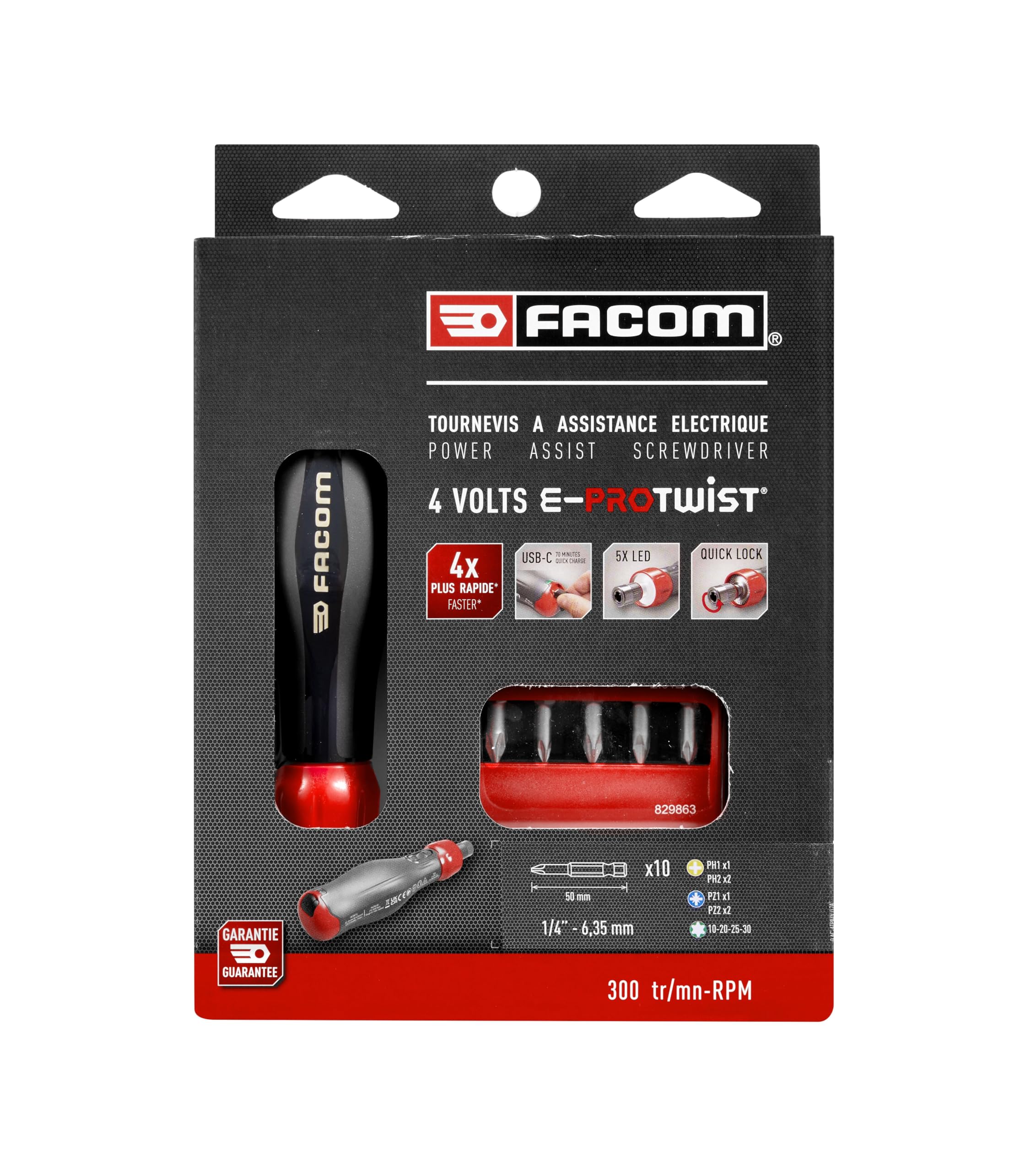 facom-e-protwist-destornillador-el-ctrico-4v-con-juego-de-12-puntas-torx-ph-pz-a image 2