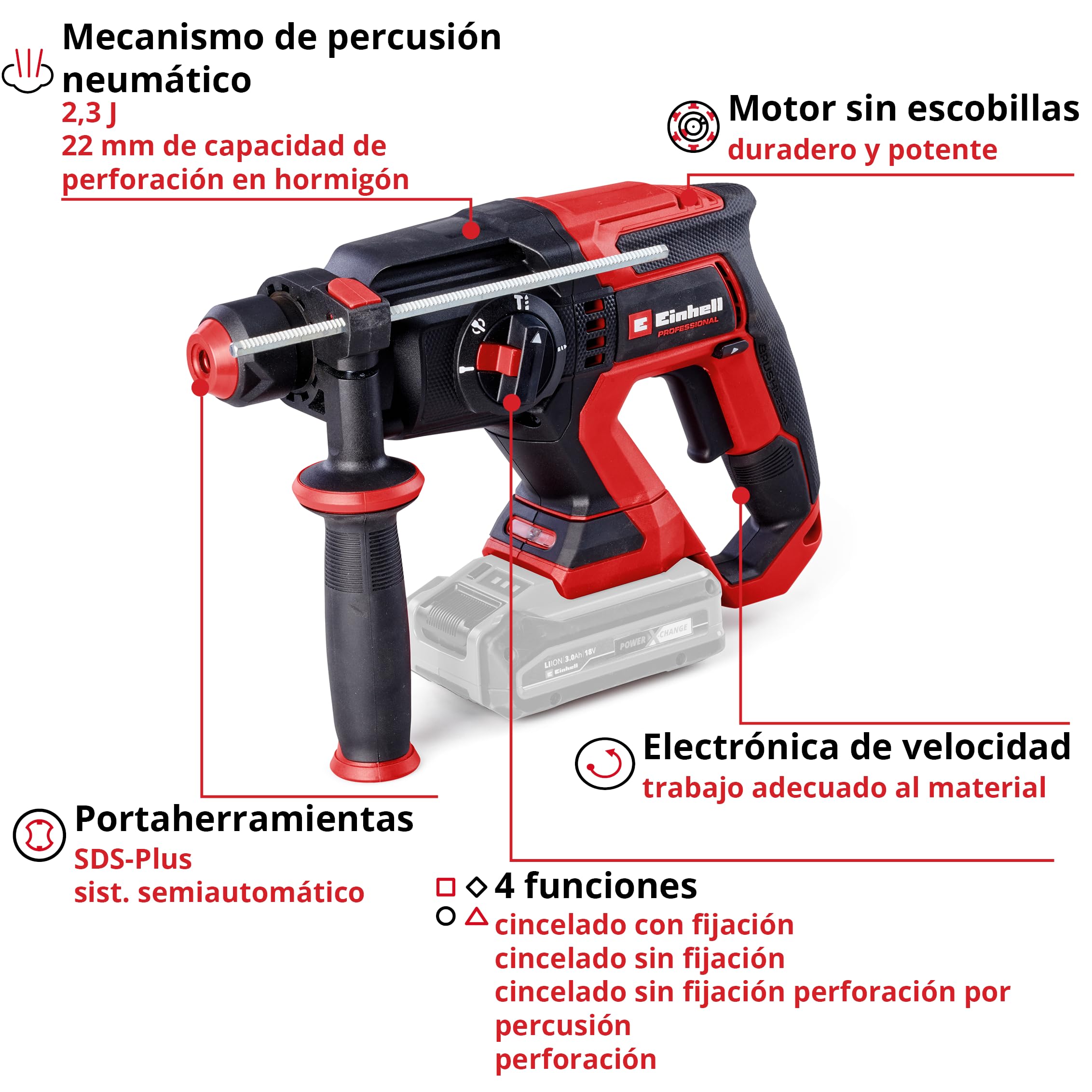 einhell-professional-martillo-perforador-tp-hd-18-22-d-li-bl-solo-18v-sds-plus-2 image 3
