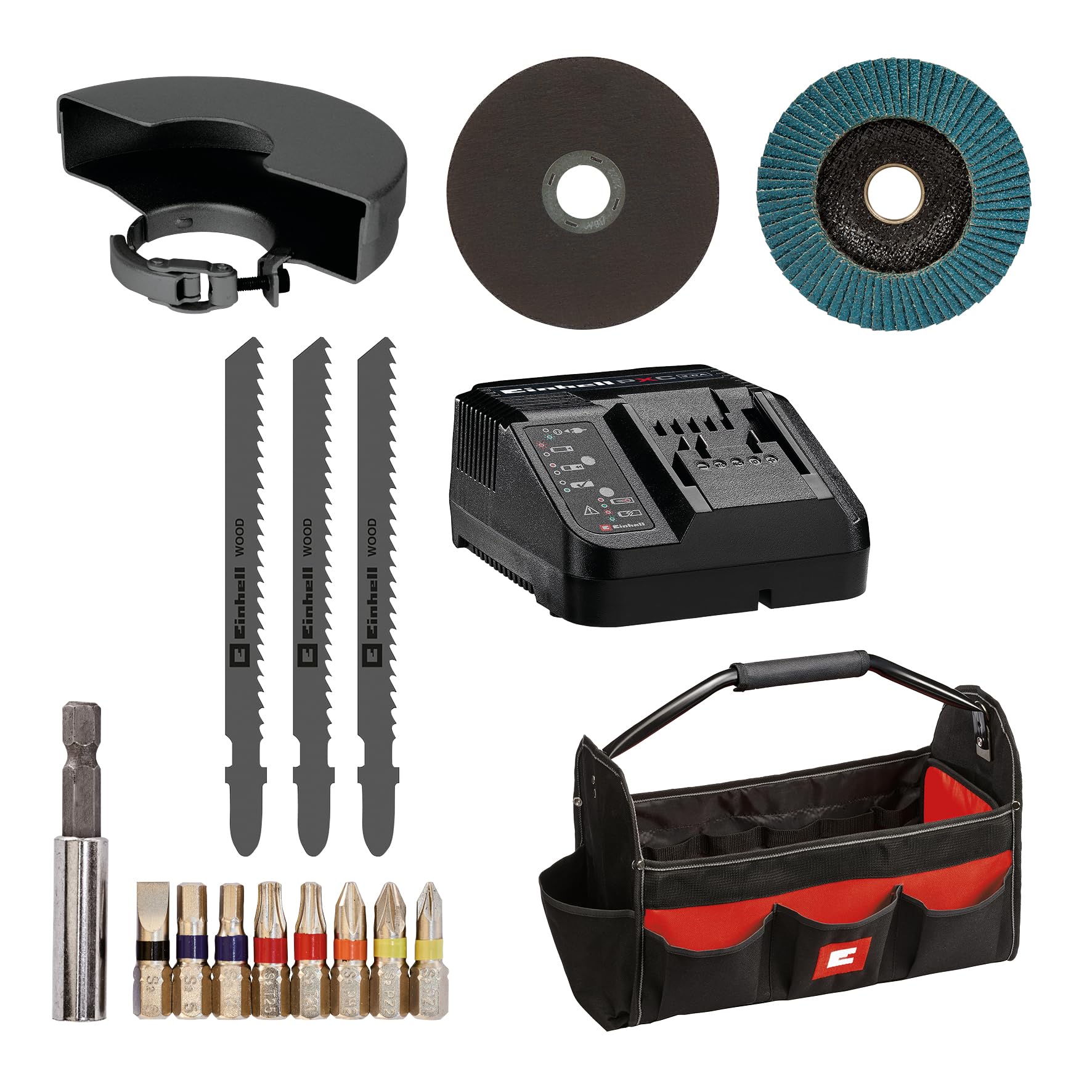 einhell-power-x-change-set-de-taladro-amoladora-angular-y-sierra-de-calar-con-ba image 6