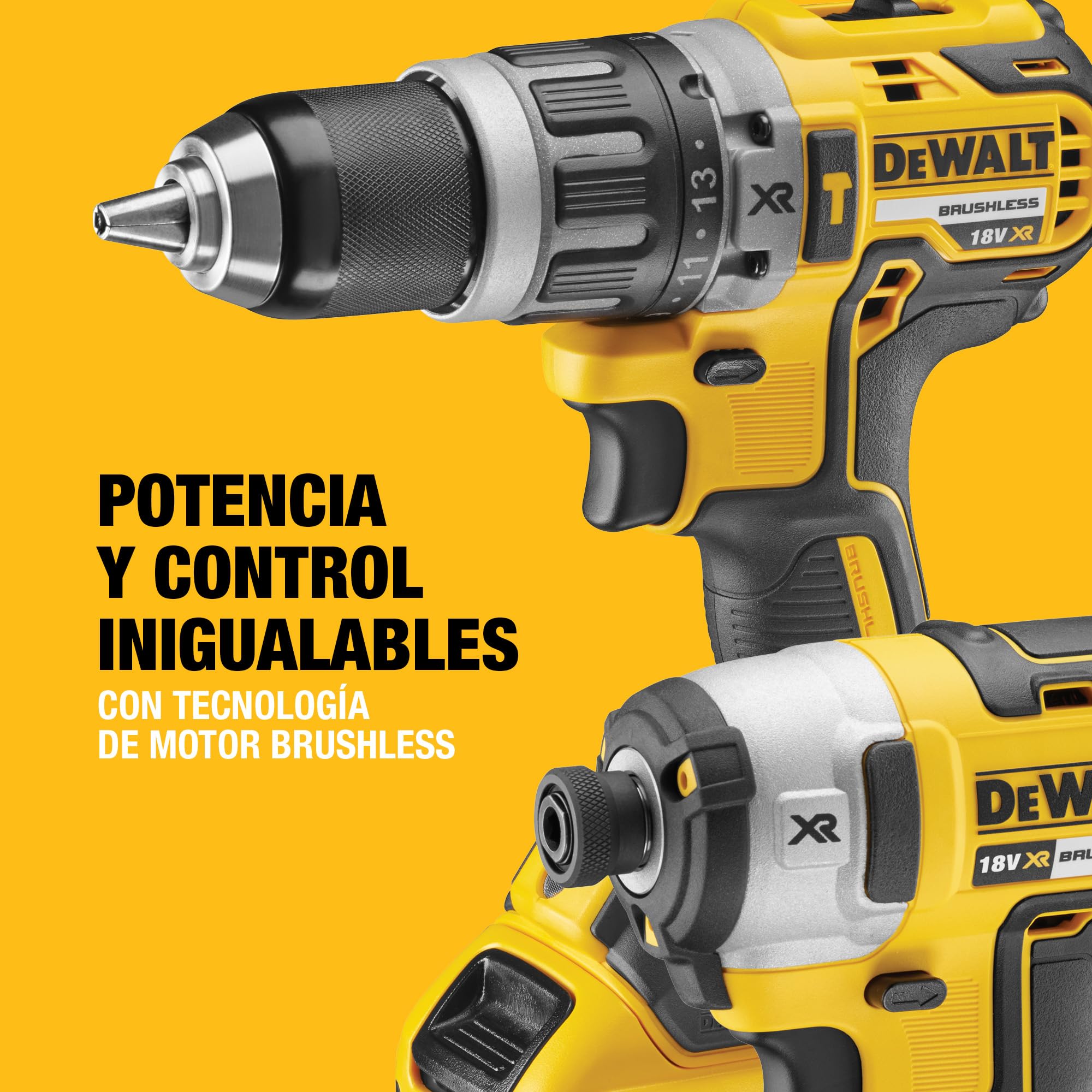 kit-combinado-dewalt-18v-xr-sin-escobillas-dck266p2-qw-taladro-percutor-atornill image 2
