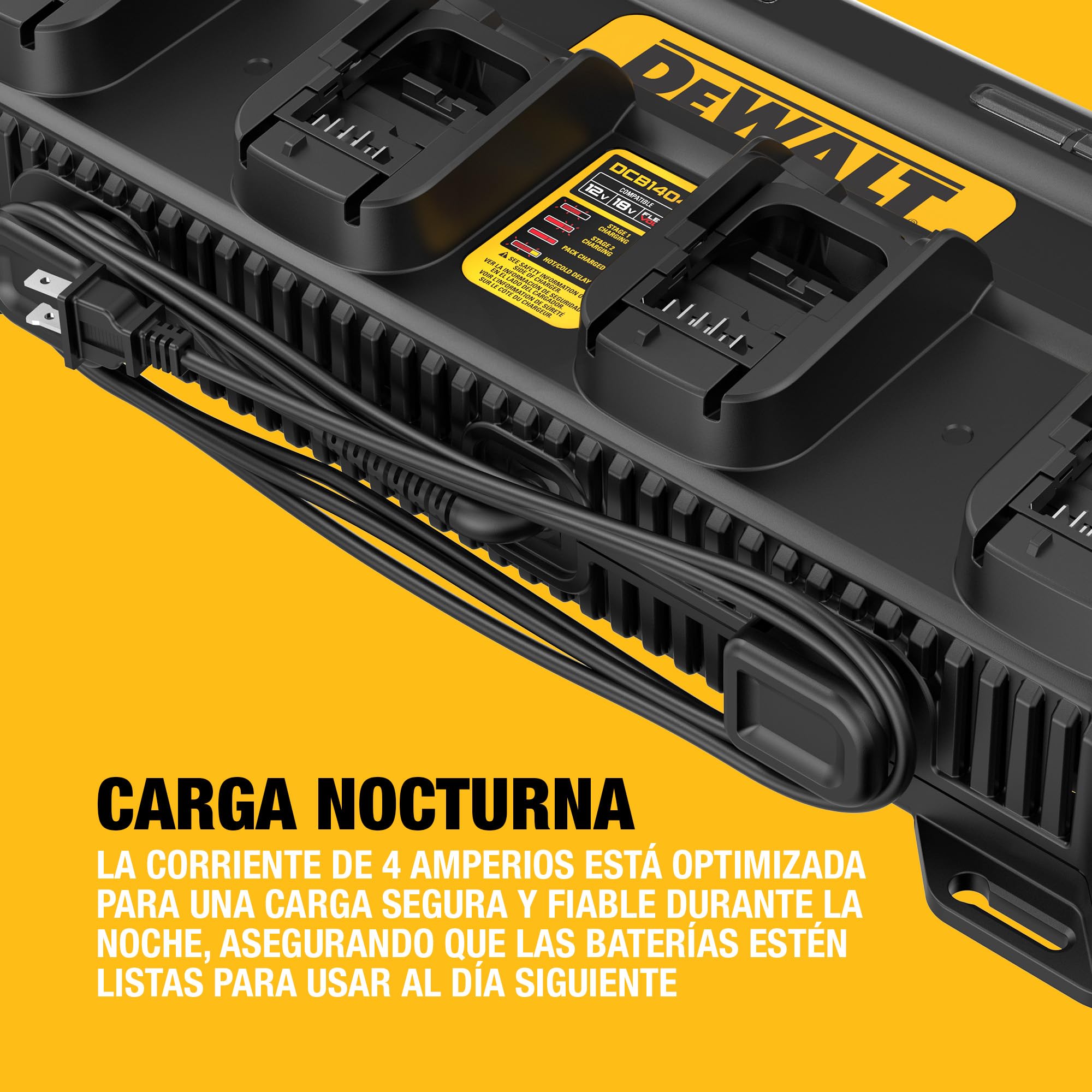 dewalt-dcb1404-qw-cargador-quadport-4a-para-4-bater-as-18v-xr-y-54v-flexvolt-con image 4