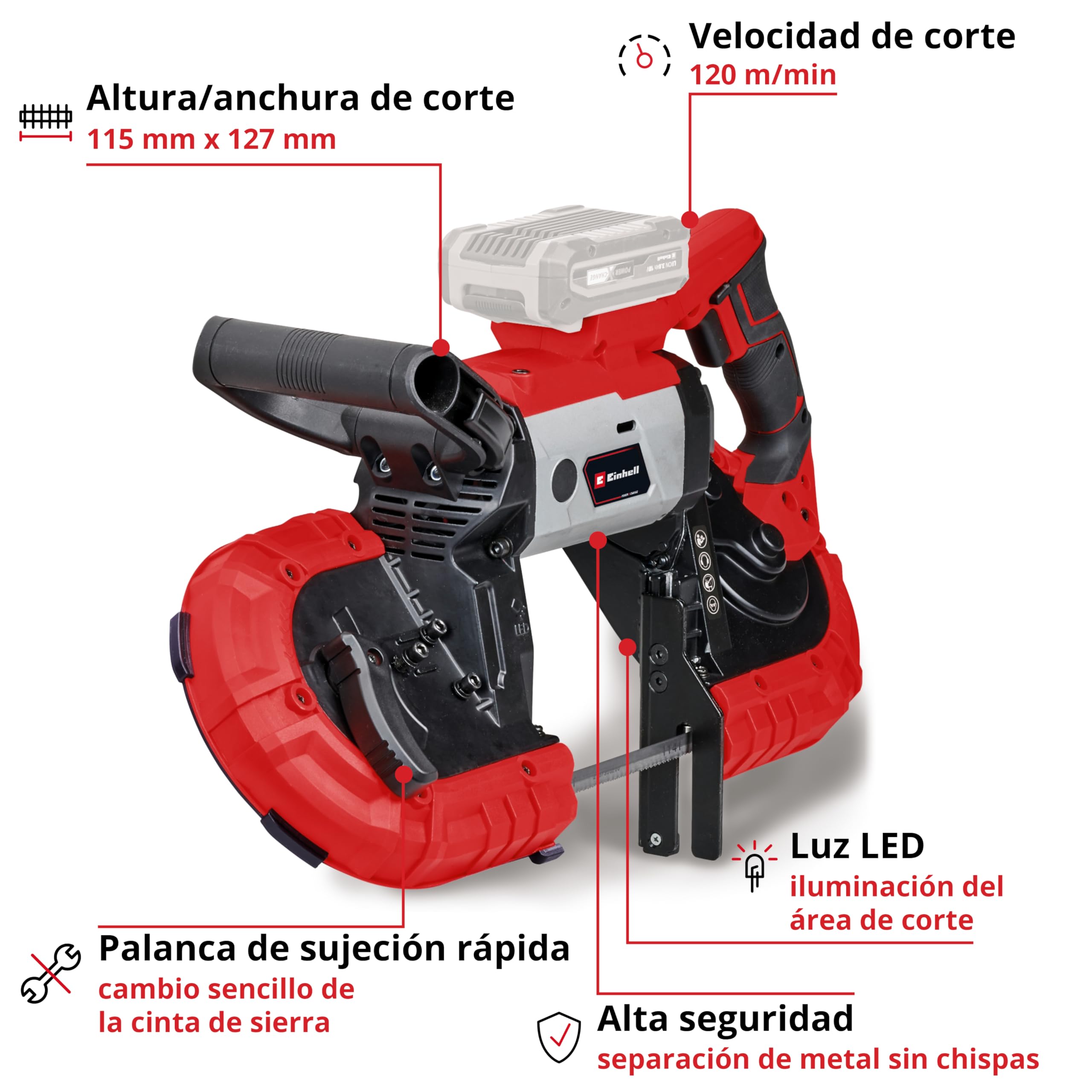 einhell-te-mb-18-127-li-solo-sierra-de-banda-inal-mbrica-18v-127-mm-ancho-de-cor image 3