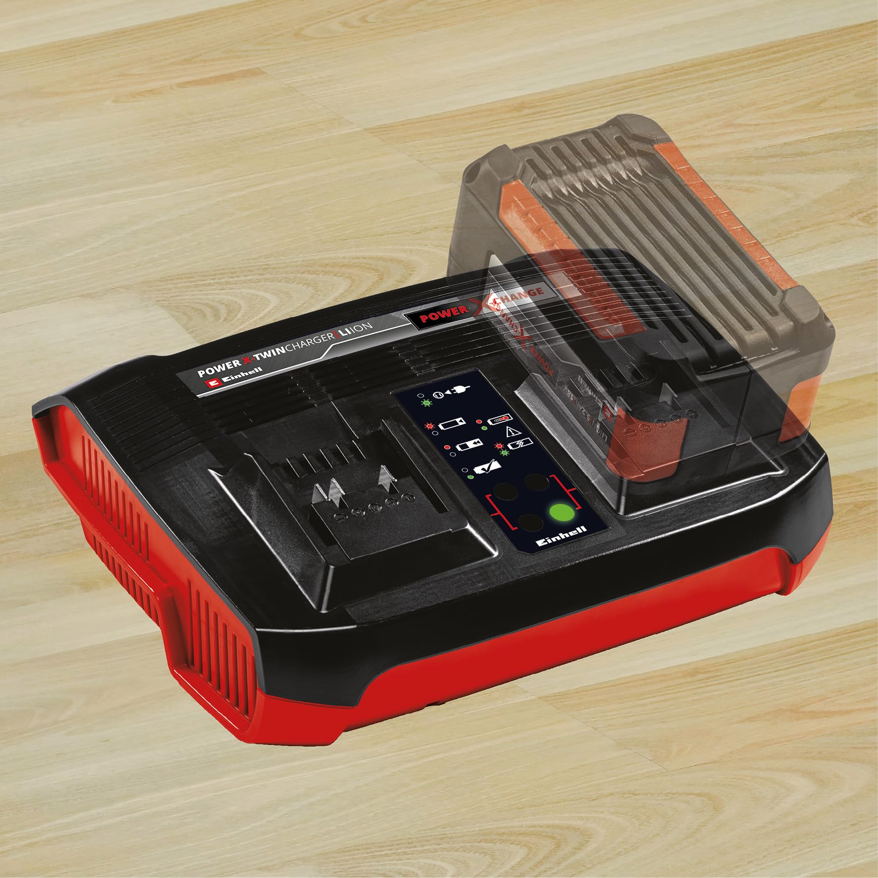 original-einhell-cargador-power-x-twincharger-3a-power-x-change-18v-carga-parale image 3