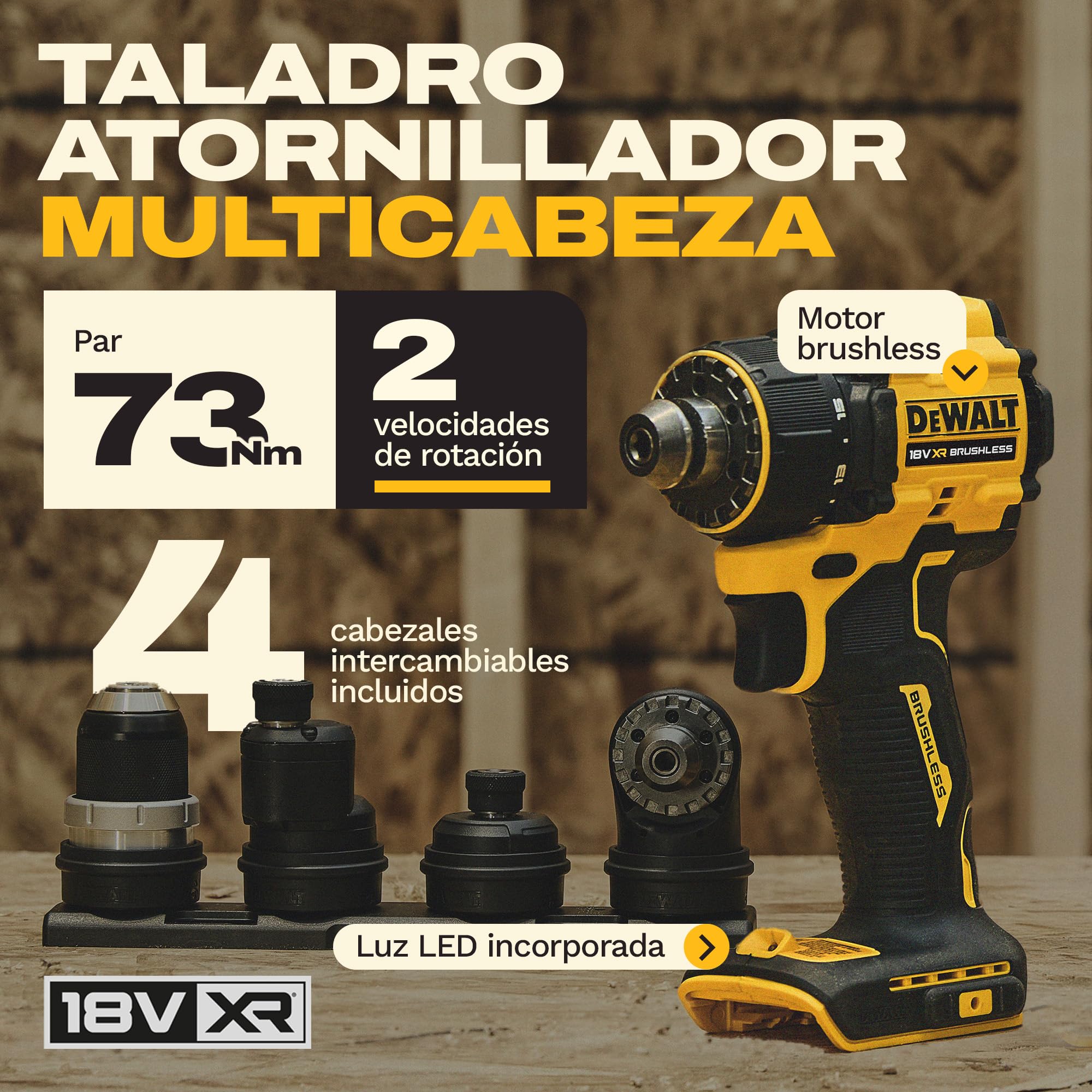 dewalt-dcd803kn-xj-taladro-atornillador-18v-xr-multicabezal-con-4-cabezales-moto image 2