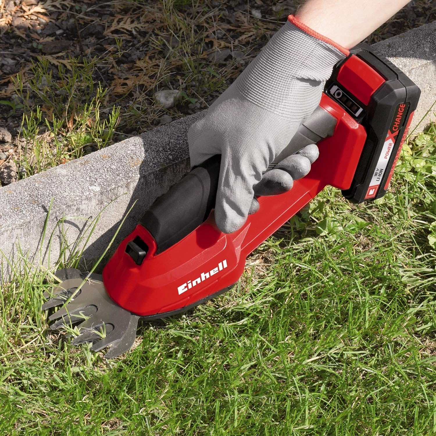 einhell-tijera-de-c-sped-y-arbustos-gc-cg-18-li-solo-18v-2-cuchillas image 3