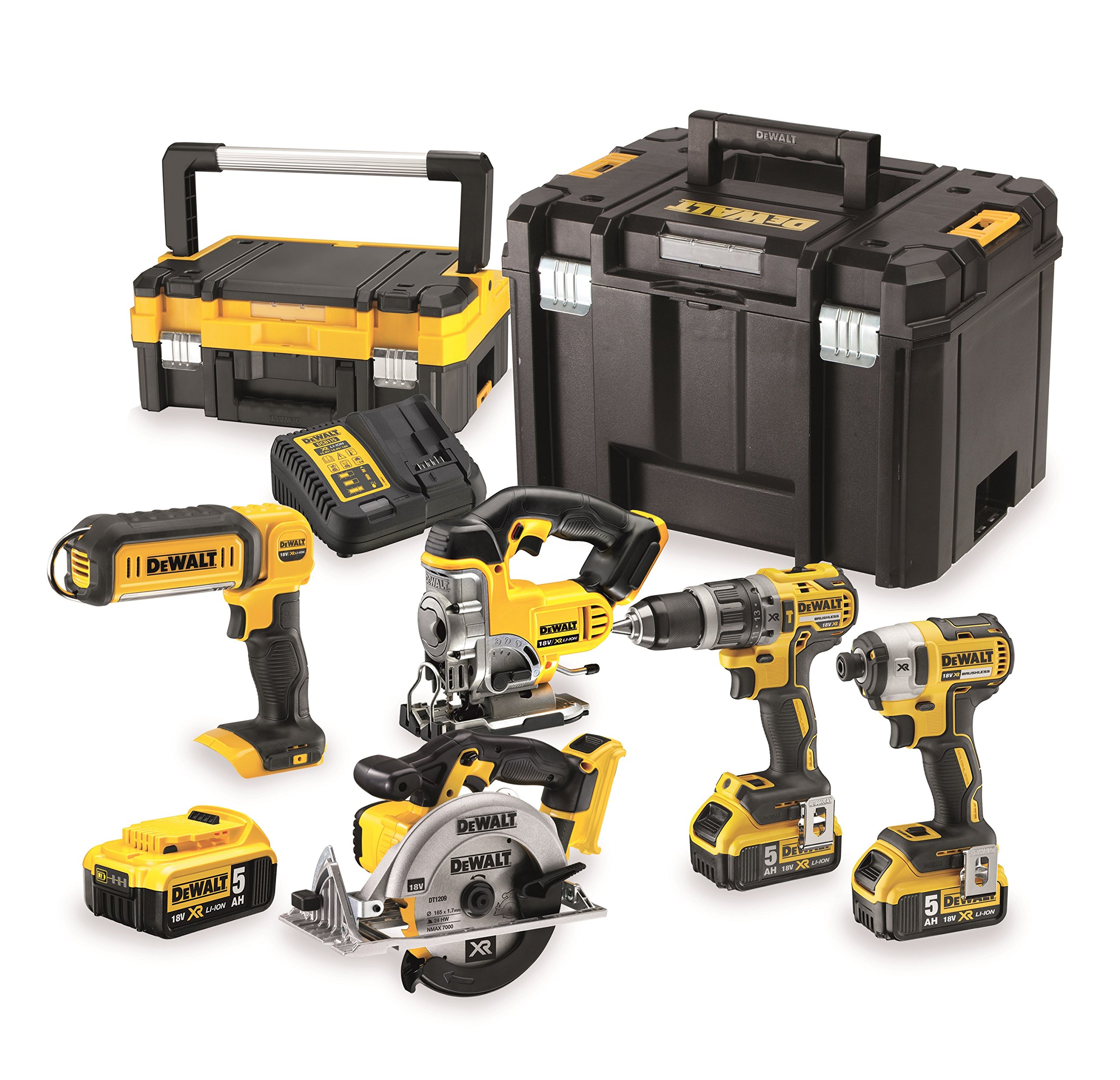 dewalt-dck551p3t-qw-kit-de-herramientas-18v-xr-taladro-percutor-atornillador-de- image 1