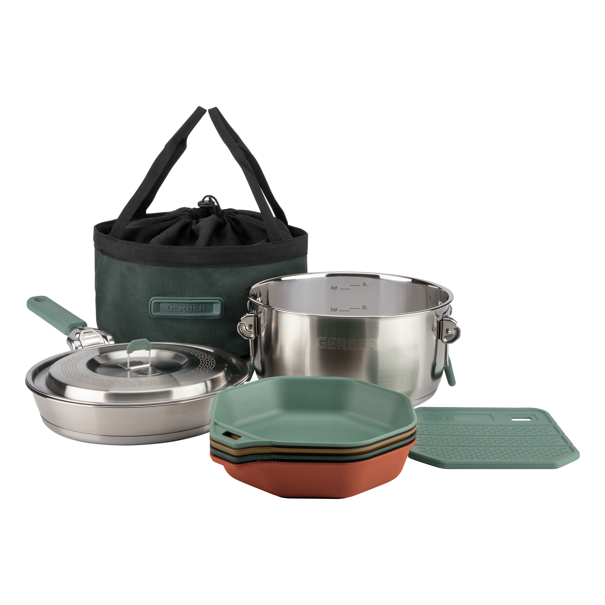 set-de-cocina-gerber-compleat-compact-cookset-de-10-piezas-olla-sart-n-con-base- image 1